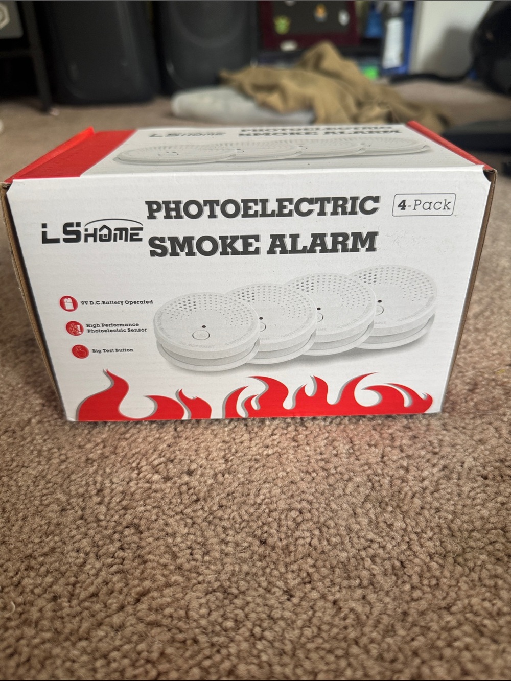 White Photoelectric Smoke Alarm 4-Pack